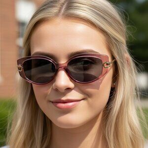 NEW Cosmic Blossom Trendy Designer Style Sunglasses - Mauve